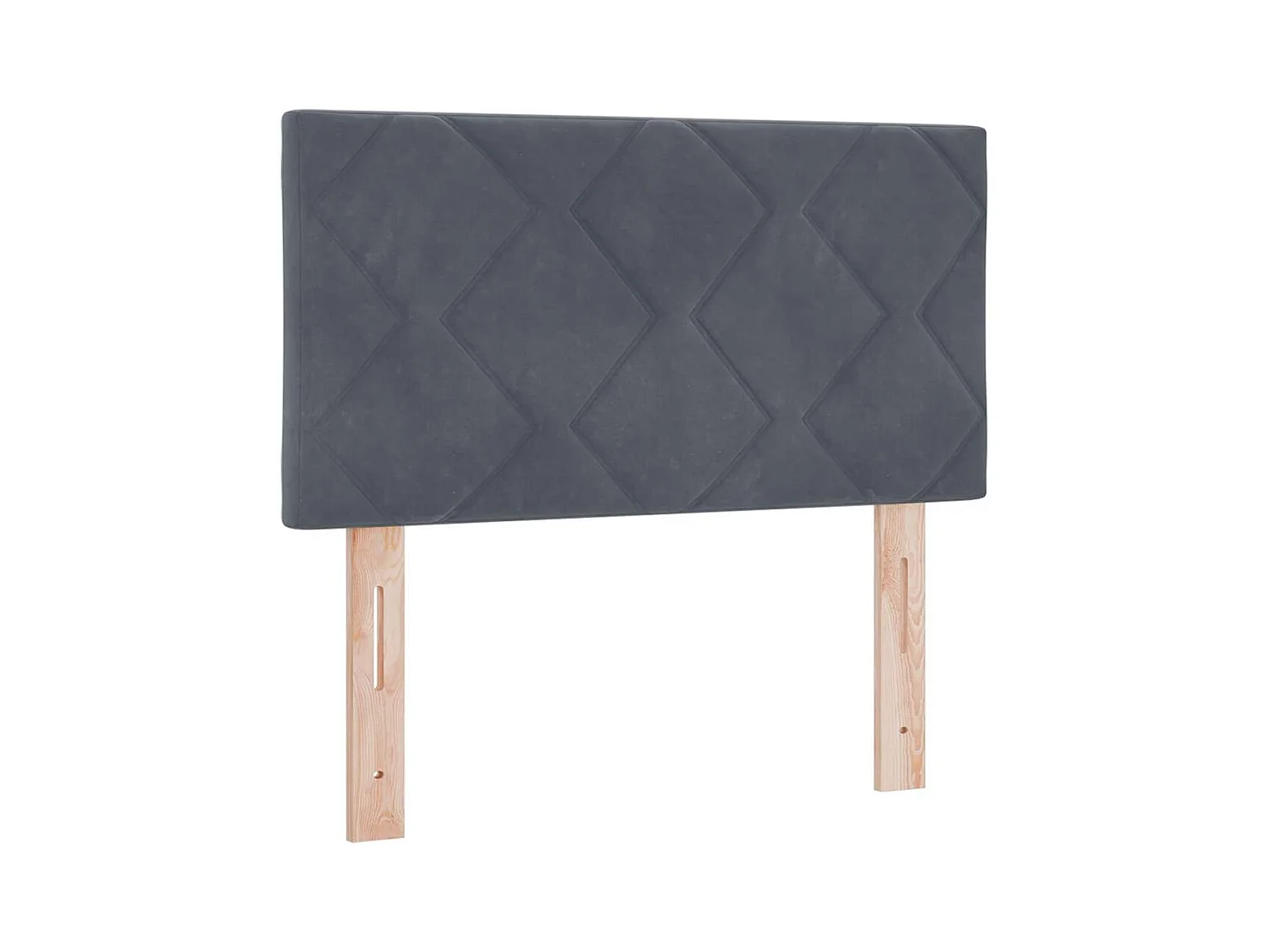 Tête de lit Montage mural Géométrique Gris foncé 80 cm Velours