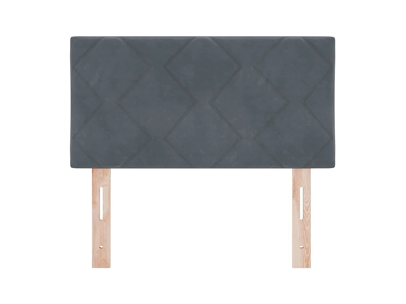 Tête de lit Montage mural Géométrique Gris foncé 80 cm Velours