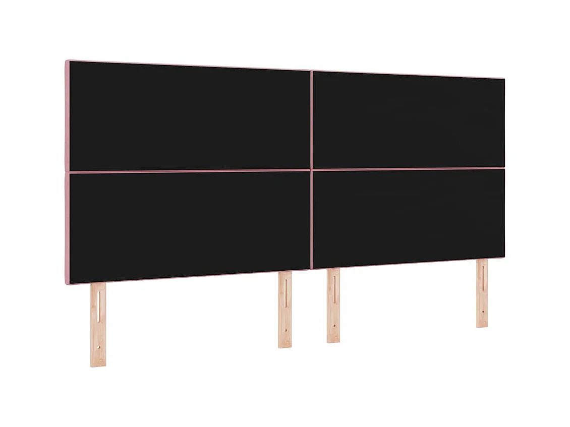 Tête de lit Montage mural Géométrique Rose 200 cm Velours