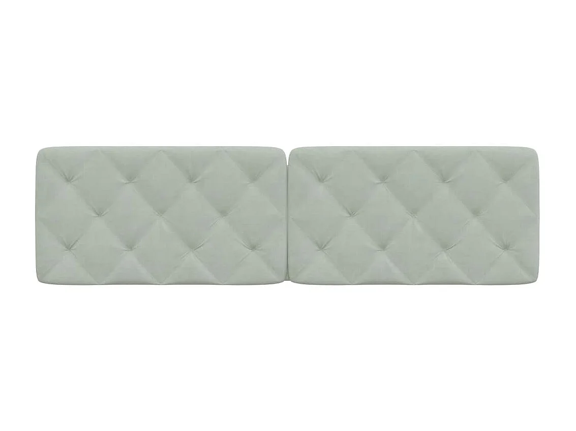 Tête de lit gris clair 183 cm velours