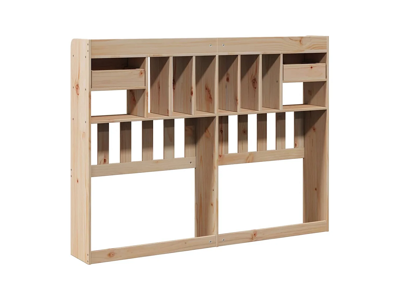 Cabecero de cama con almacenaje madera maciza de pino 150 cm