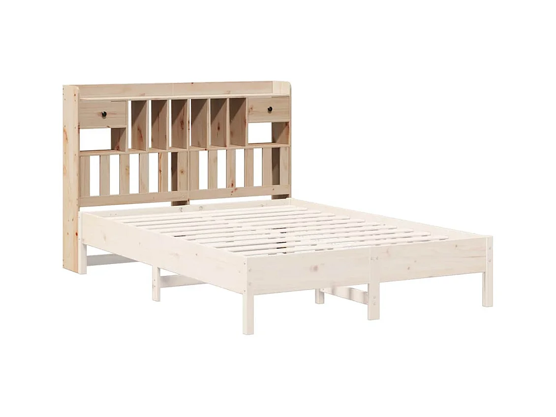 Cabecero de cama con almacenaje madera maciza de pino 150 cm
