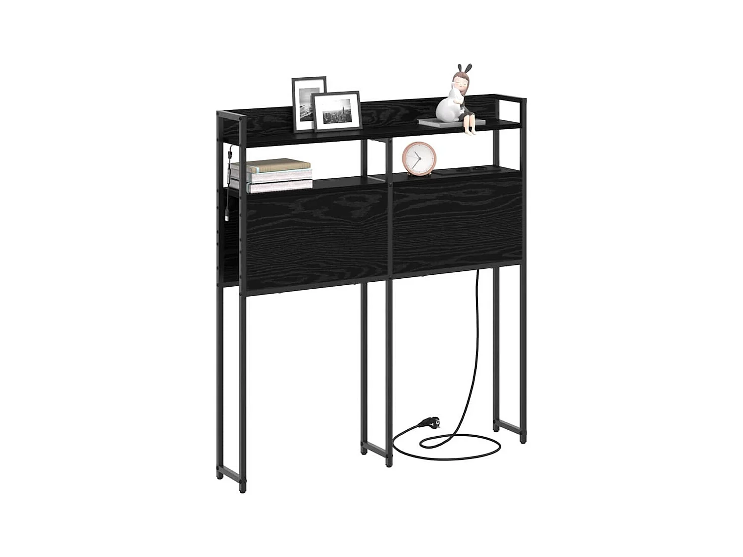 Tête de lit de rangement Chêne noir 80 cm Bois d'ingénierie