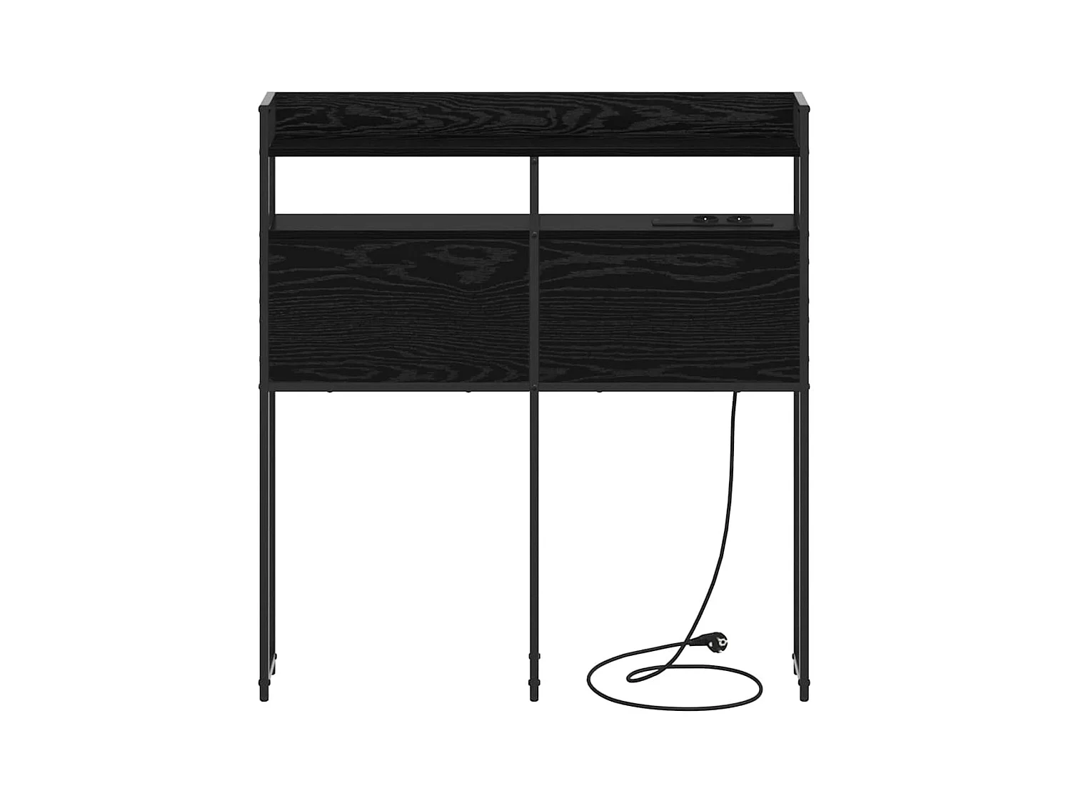 Tête de lit de rangement Chêne noir 80 cm Bois d'ingénierie