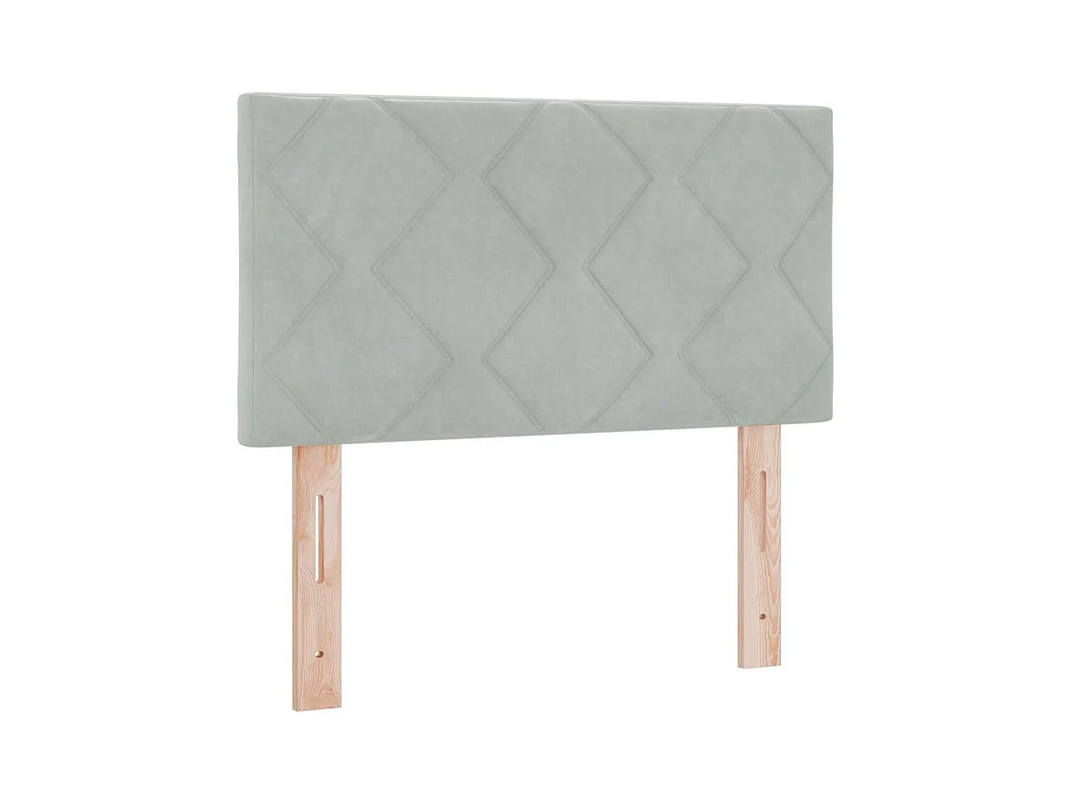 Tête de lit Montage mural Géométrique Gris clair 80 cm Velours