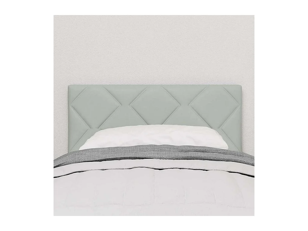 Tête de lit Montage mural Géométrique Gris clair 80 cm Velours