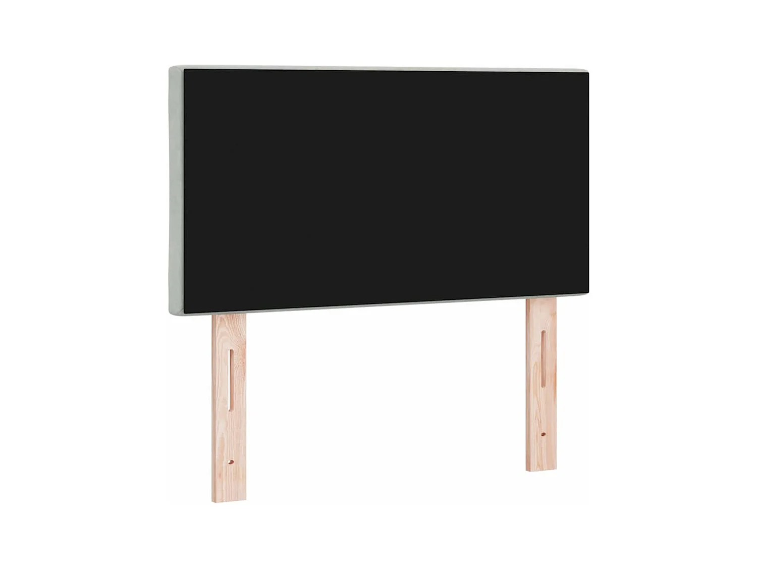 Tête de lit Montage mural Géométrique Gris clair 80 cm Velours