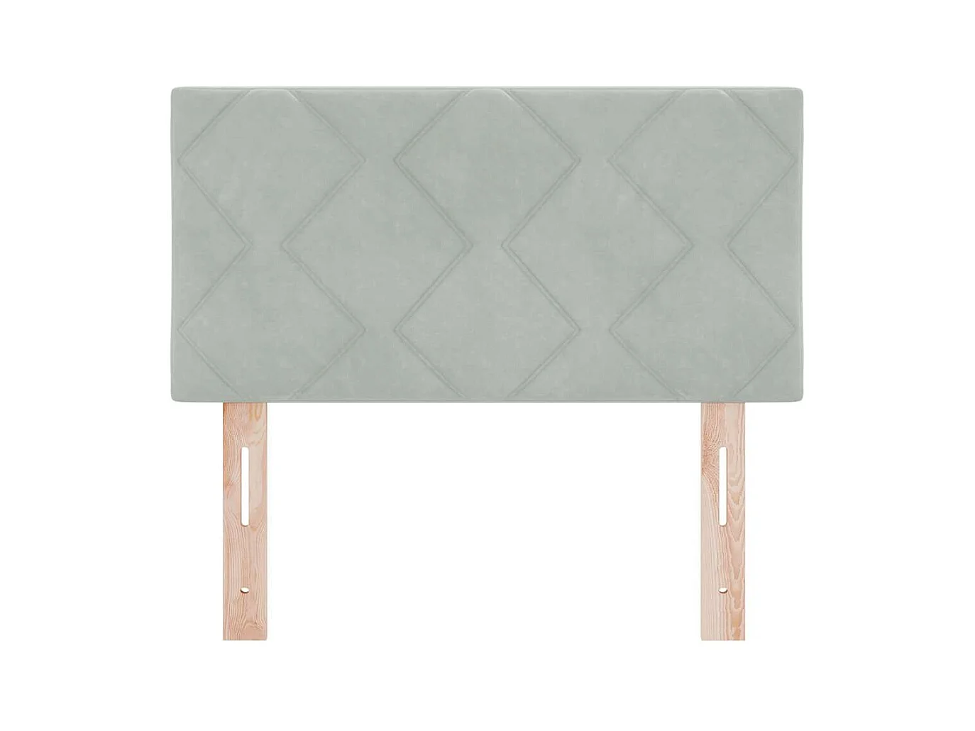 Tête de lit Montage mural Géométrique Gris clair 80 cm Velours