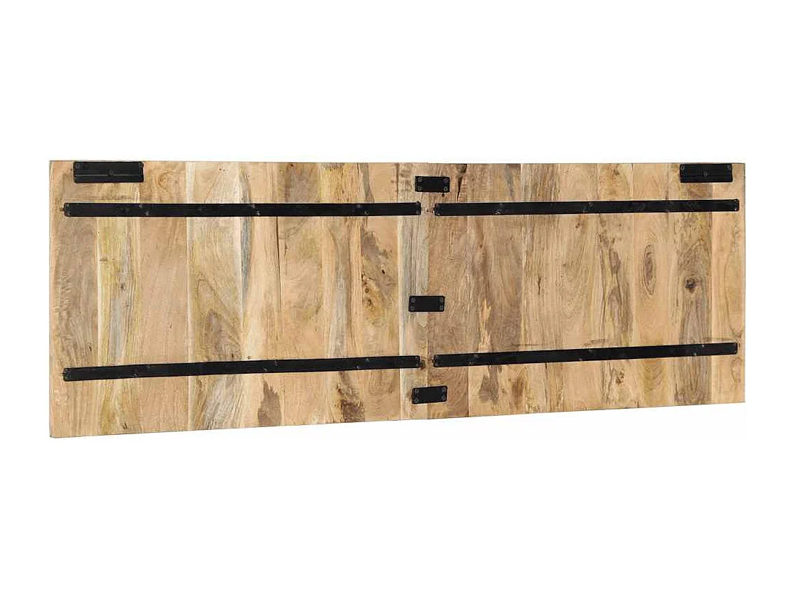 Tête de lit 160 cm bois de manguier brut massif