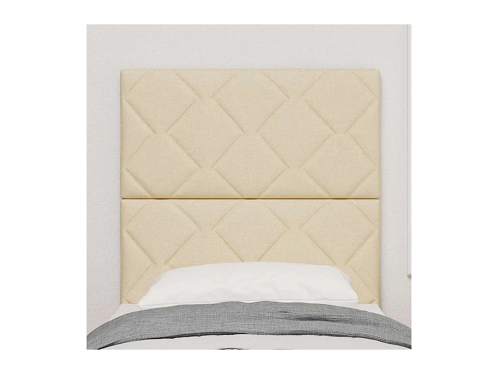 Cabecero de Tela Geométrico con cabecera Crema 80 cm tela