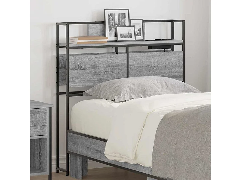 Tête de lit de rangement Sonoma gris 80 cm Bois d'ingénierie