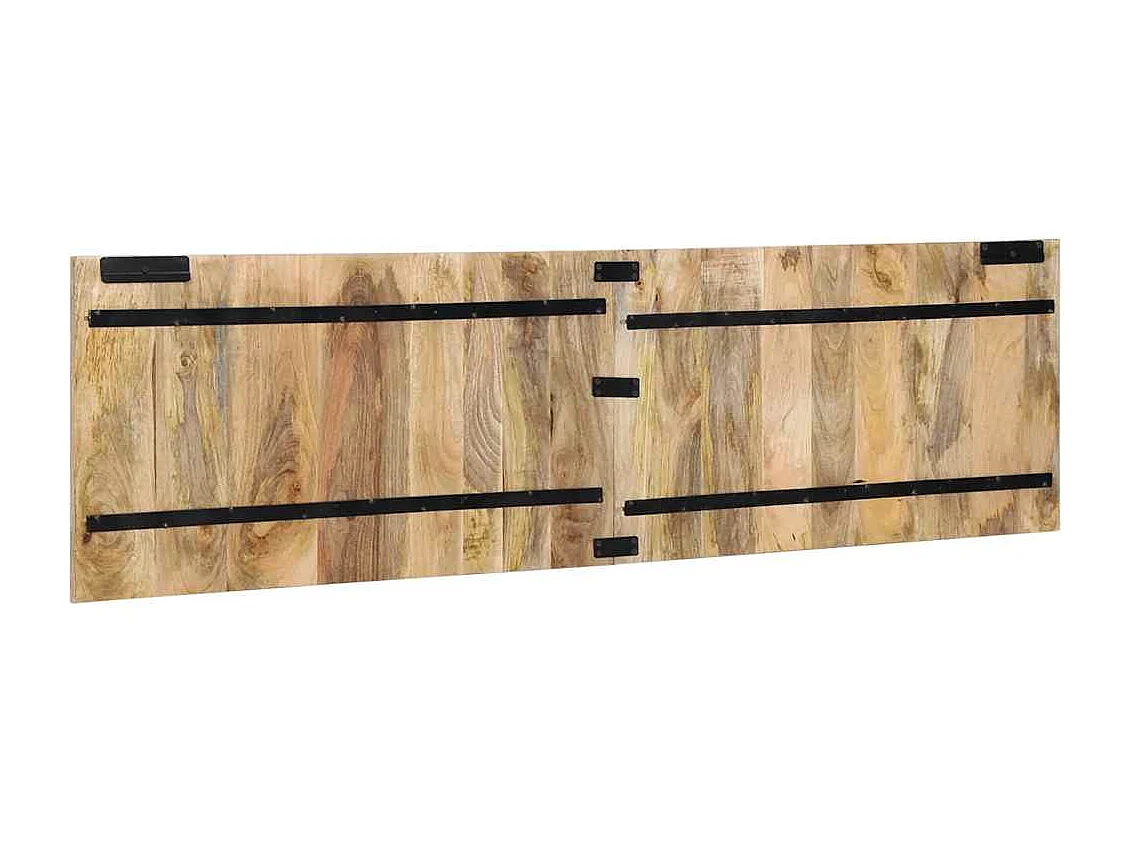 Tête de lit 180 cm bois de manguier brut massif