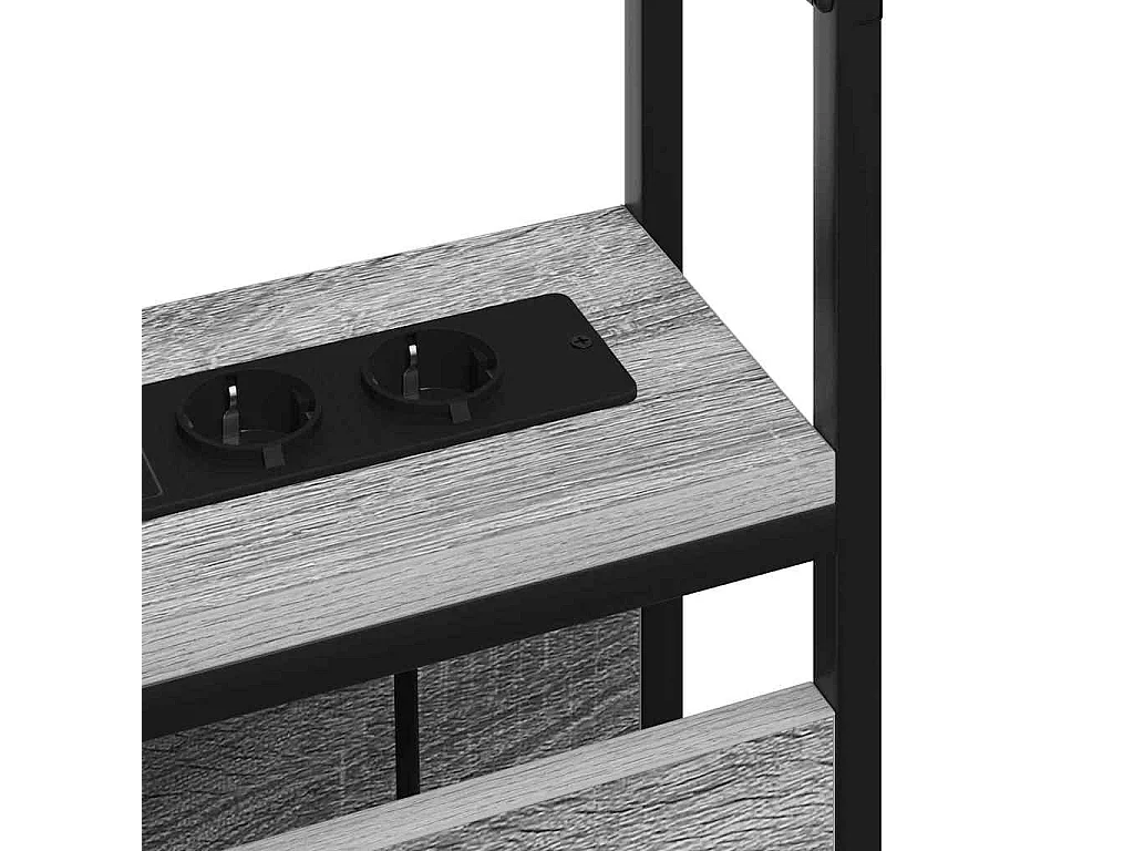 Tête de lit de rangement Sonoma gris 200 cm Bois d'ingénierie