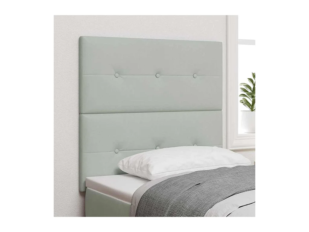 Tête de lit Montage mural Gris clair 80 cm Velours