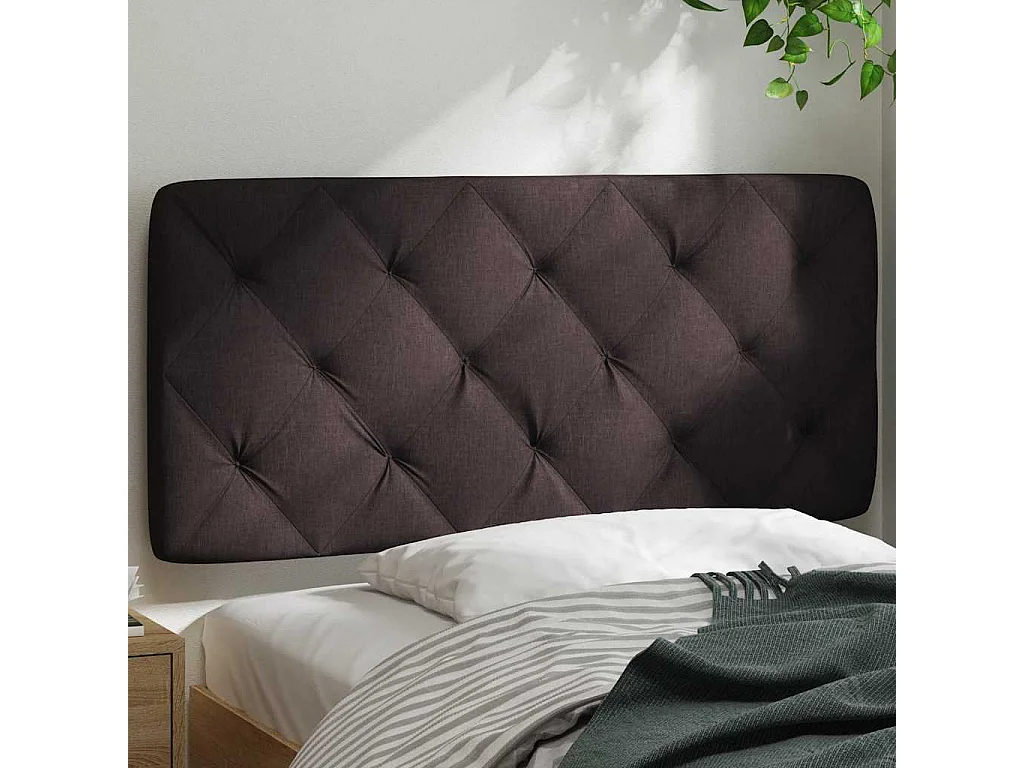 Tête de lit marron foncé 100 cm tissu