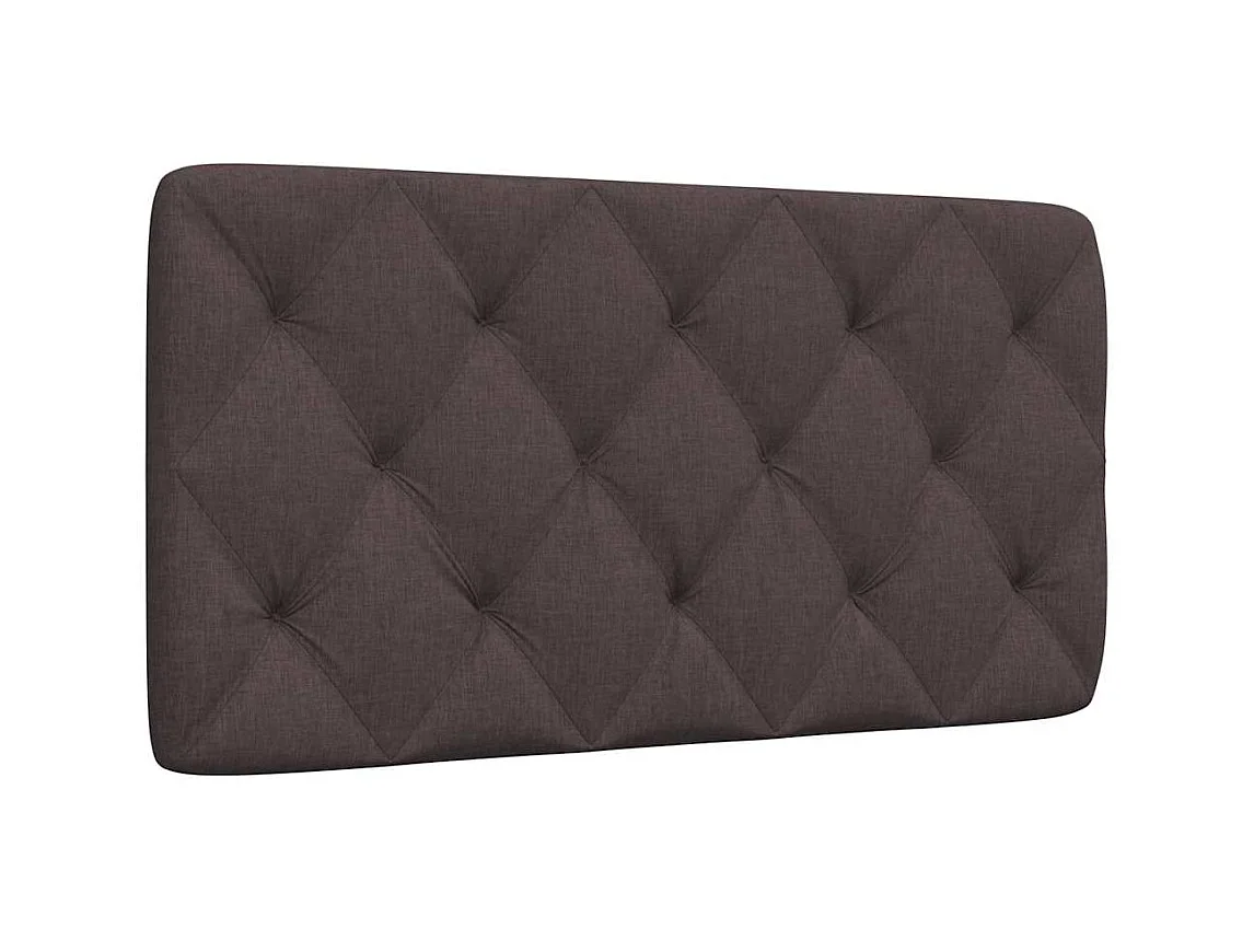 Cabecero de cama acolchado tela marrón oscuro 100 cm