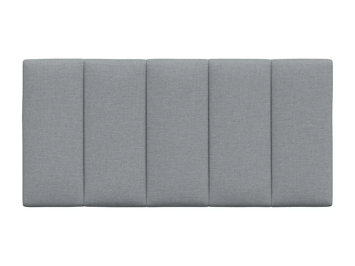 Cabecero de cama acolchado tela gris claro 100 cm