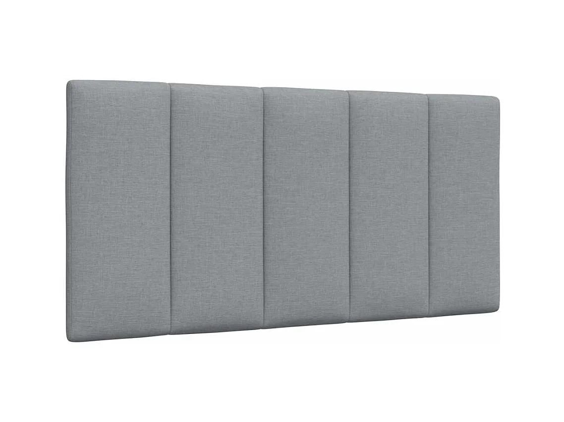 Cabecero de cama acolchado tela gris claro 100 cm