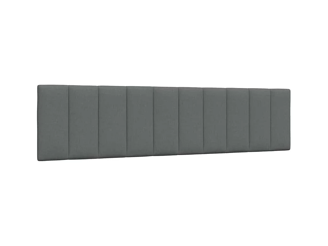 Cabecero de cama acolchado tela gris oscuro 200 cm