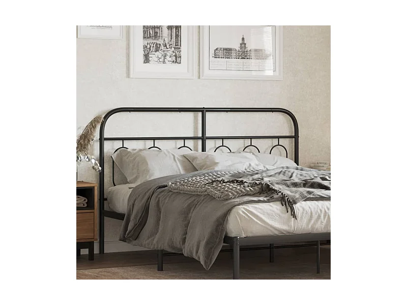 Cabeceira de cama 150 cm metal preto