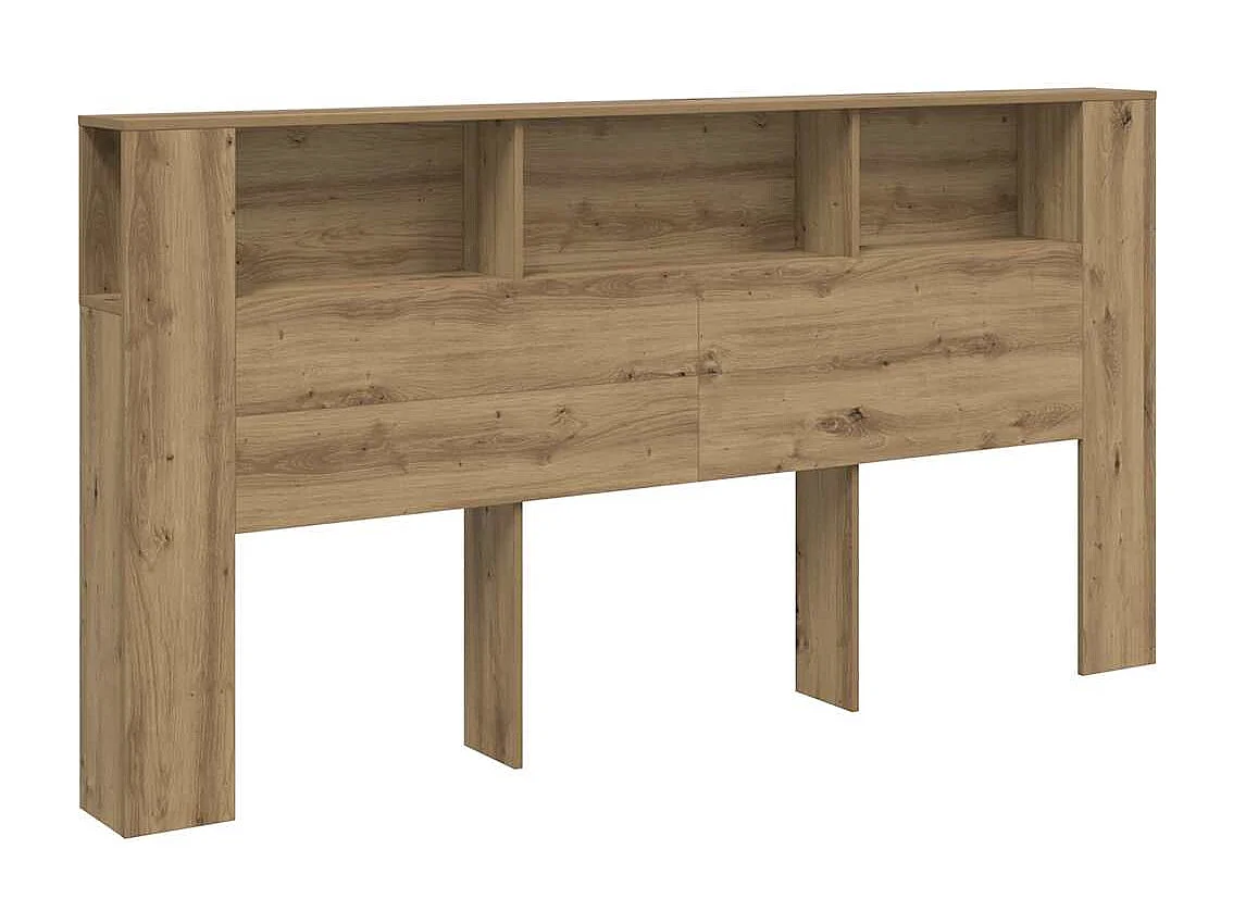Armoire de tête de lit chêne artisanal 200x18,5x102,5 cm