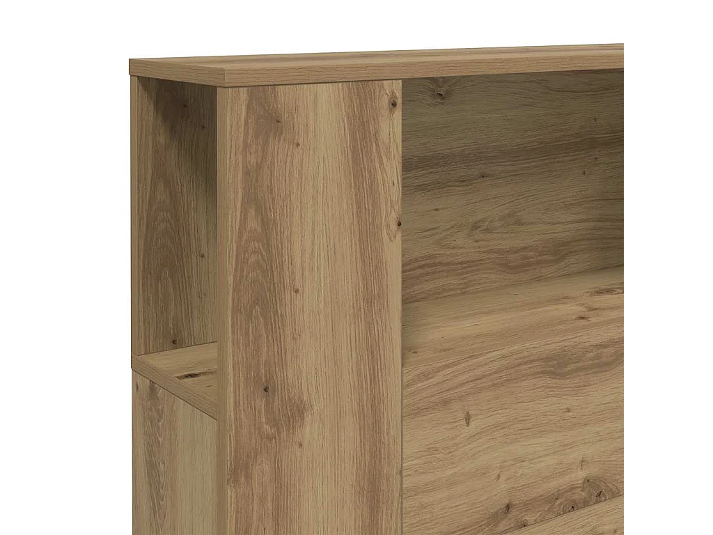 Armoire de tête de lit chêne artisanal 200x18,5x102,5 cm