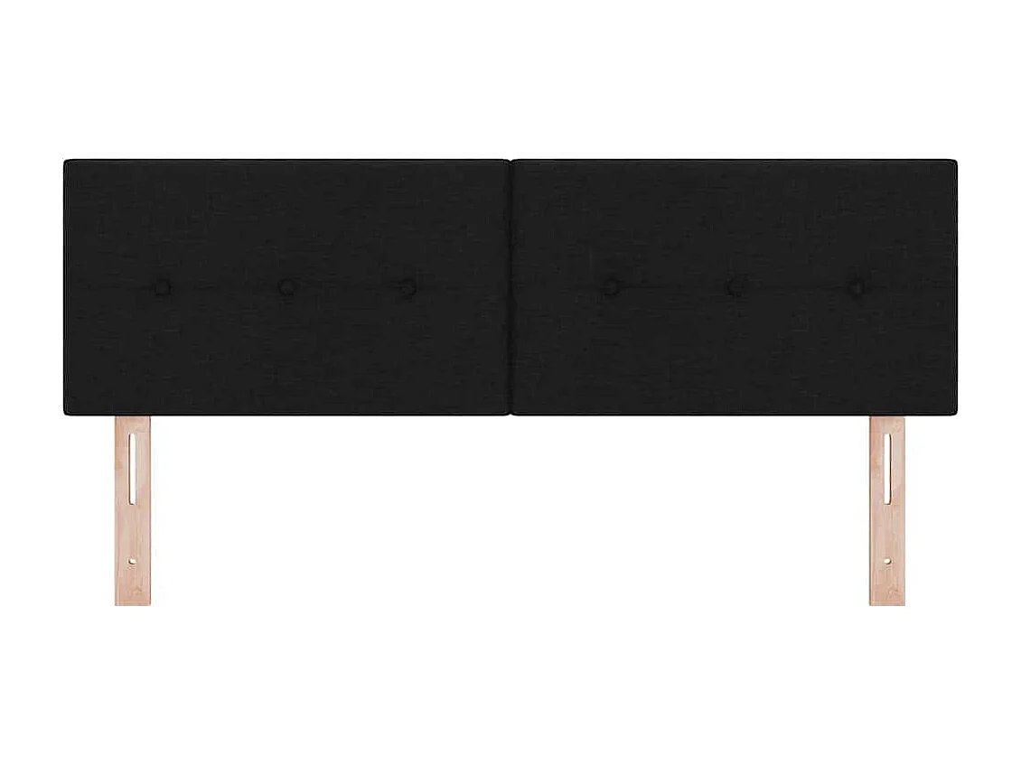 Tête de Lit LED avec des lumières à LED Noir 160 cm tissu