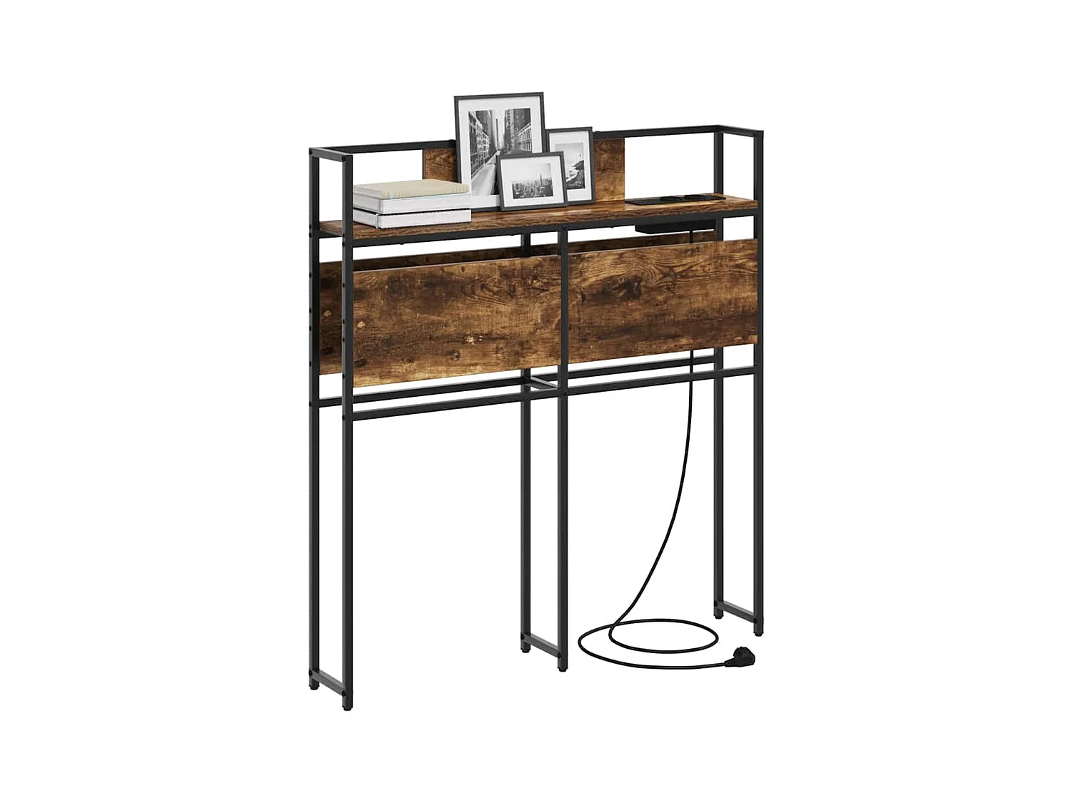 Tête de lit de rangement Chêne fumé 90 cm Bois d'ingénierie