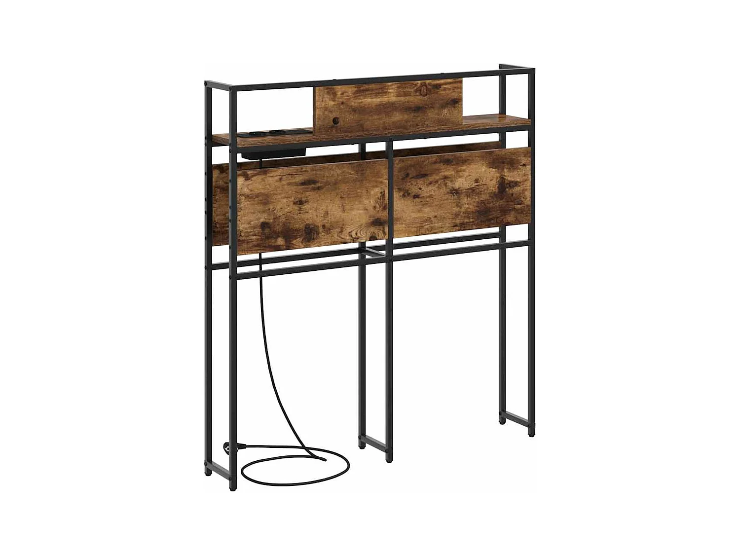 Tête de lit de rangement Chêne fumé 90 cm Bois d'ingénierie