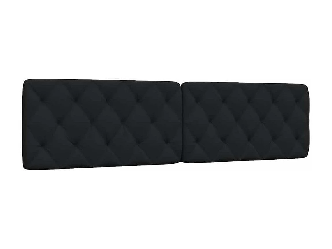 Tête de lit noir 200 cm tissu
