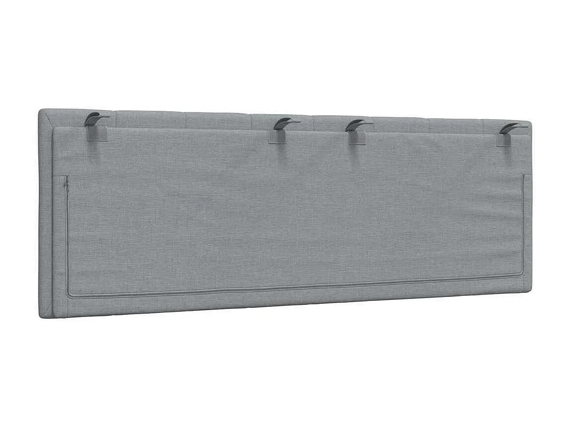 Hoofdbordkussen "Hanko" 140 cm stof lichtgrijs