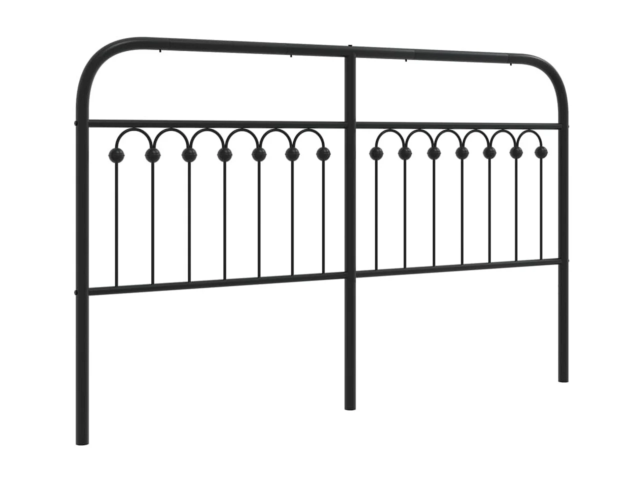 Hoofdbord 160 cm metaal zwart