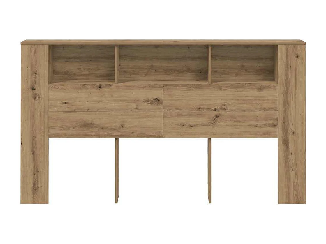 Armoire de tête de lit chêne artisanal 180x18,5x102,5 cm