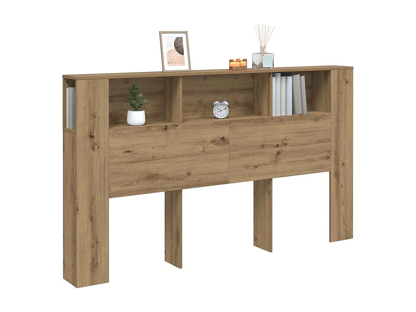 Cabecero armario madera roble artisian 180x18,5x102,5 cm