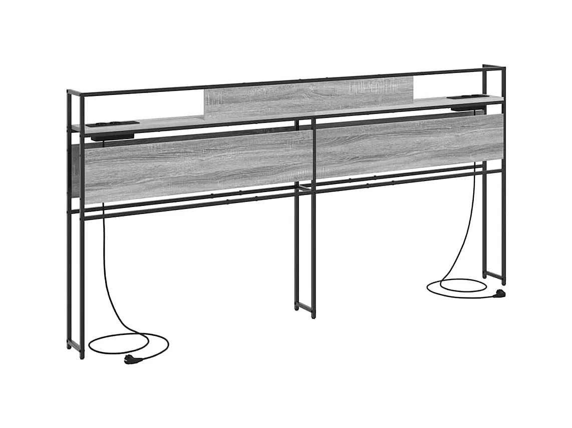 Tête de lit de rangement Sonoma gris 180 cm Bois d'ingénierie