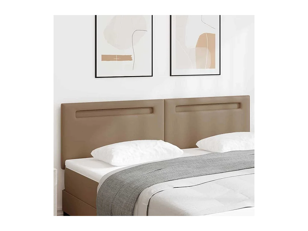 Cabecero con luces de tiras LED Manual Capuchino 180 cm PVC