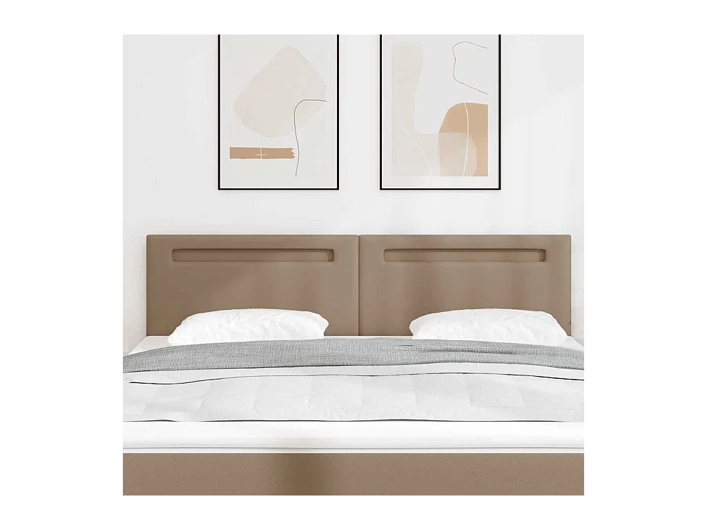 Cabecero con luces de tiras LED Manual Capuchino 180 cm PVC