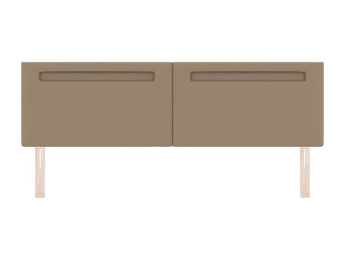 Tête de lit avec des lumières à LED Cappuccino 180 cm PVC