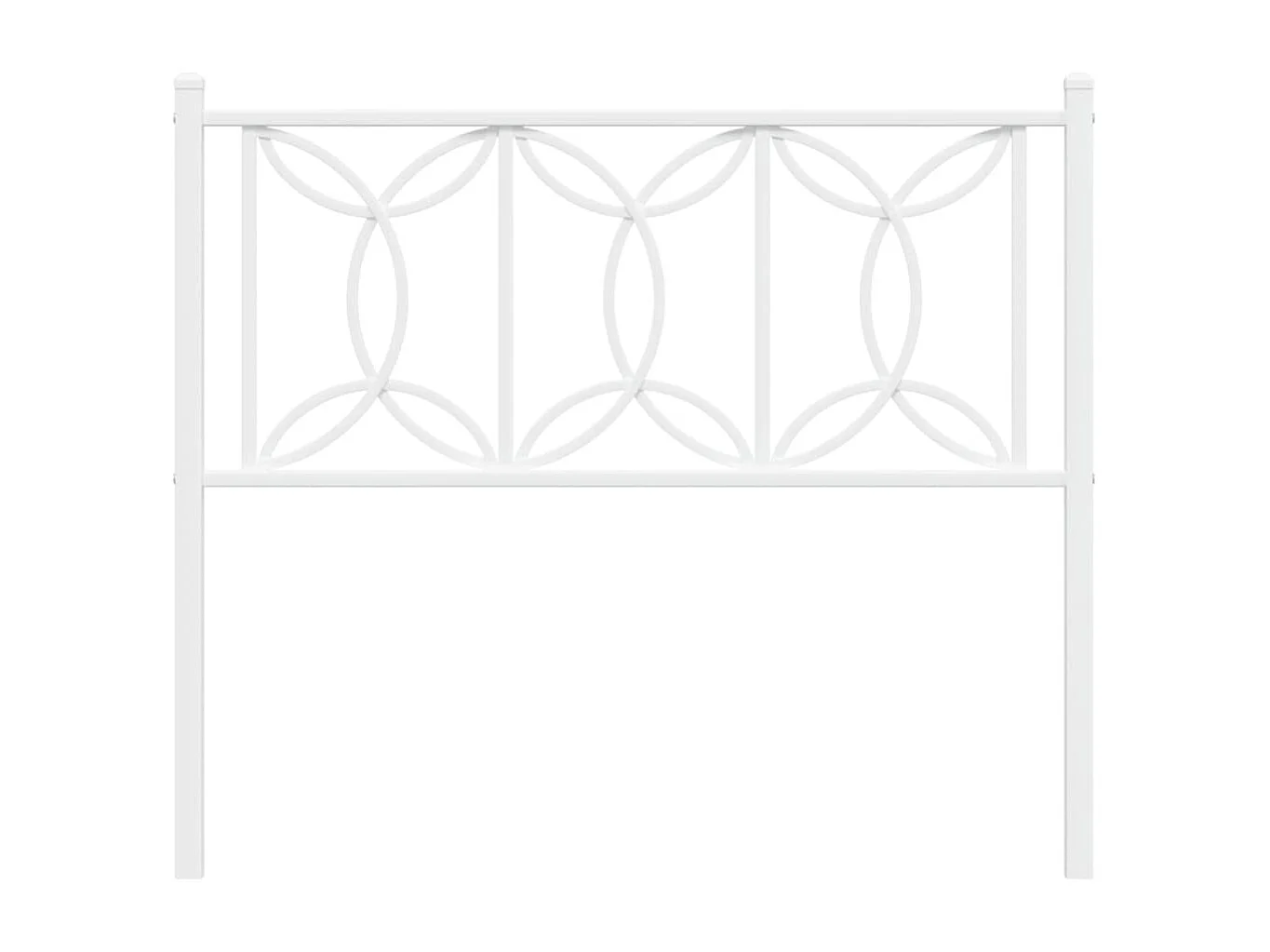 Hoofdbord 107 cm metaal wit