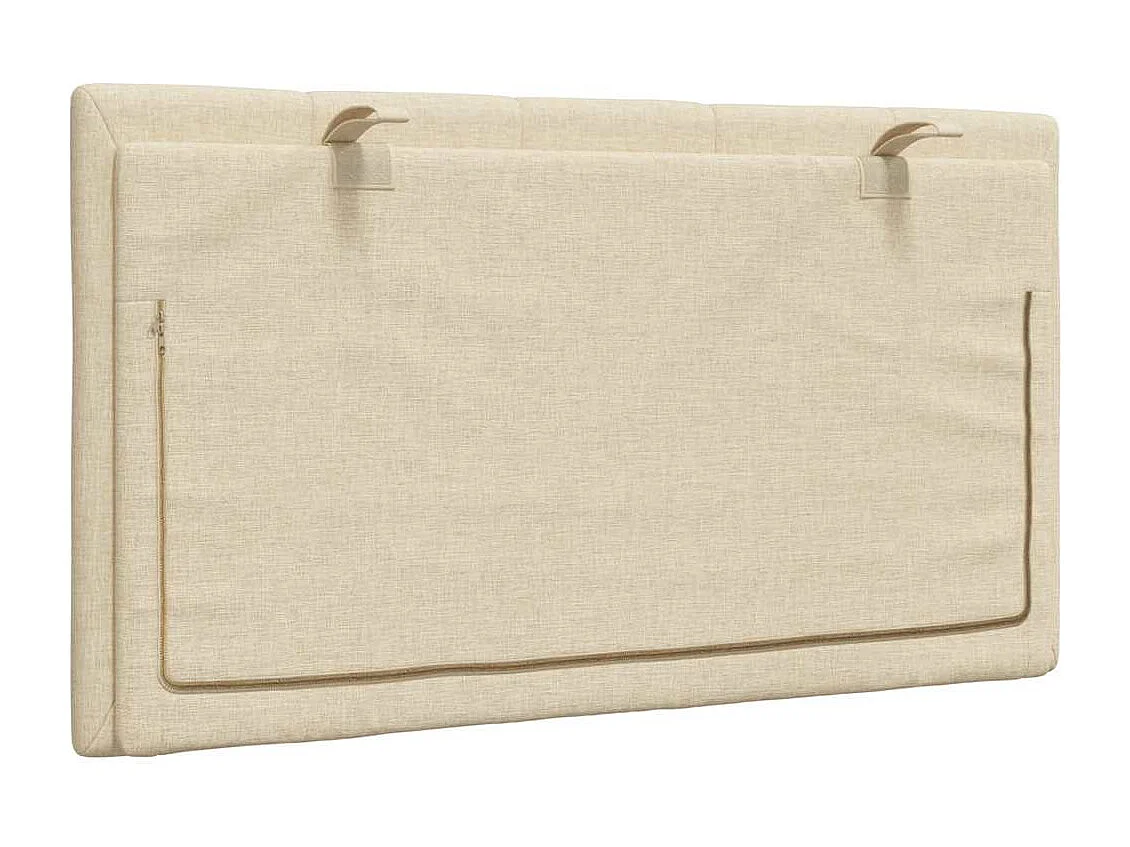 Hoofdbordkussen "Hanko" 80 cm stof crèmekleurig