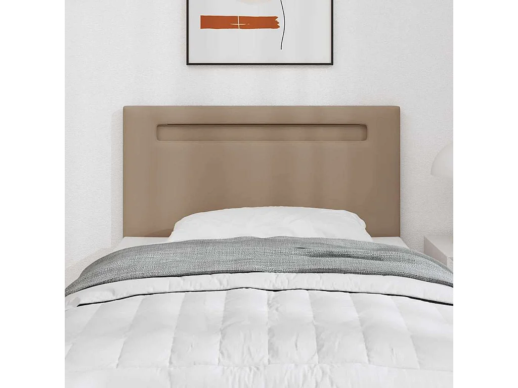 Cabecero con luces de tiras LED Manual Capuchino 90 cm PVC