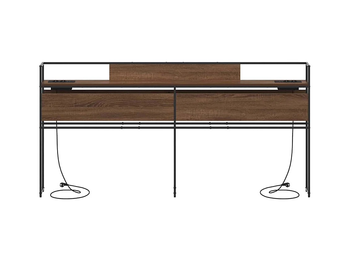 Tête de lit de rangement Chêne marron 180 cm Bois d'ingénierie