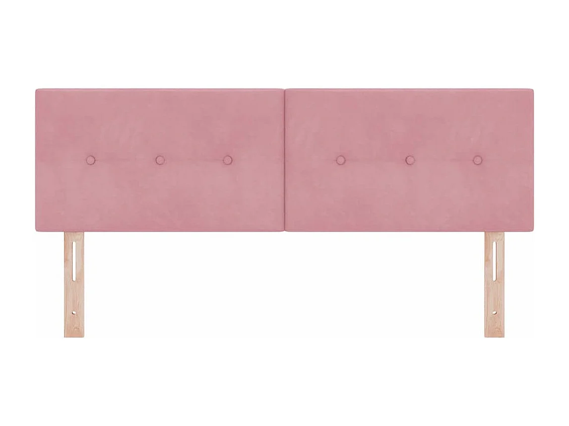 Tête de lit Montage mural avec tête de lit Rose 144 cm Velours