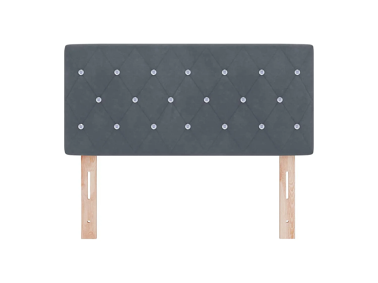 Tête de Lit LED Argyle Gris foncé 90 cm Velours