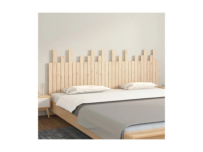 Tête de lit murale 204x3x80 cm Bois massif de pin