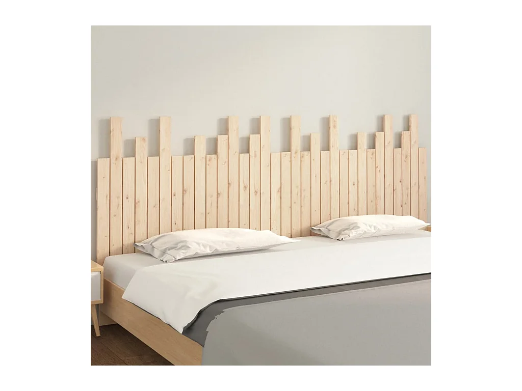 Tête de lit murale 204x3x80 cm Bois massif de pin