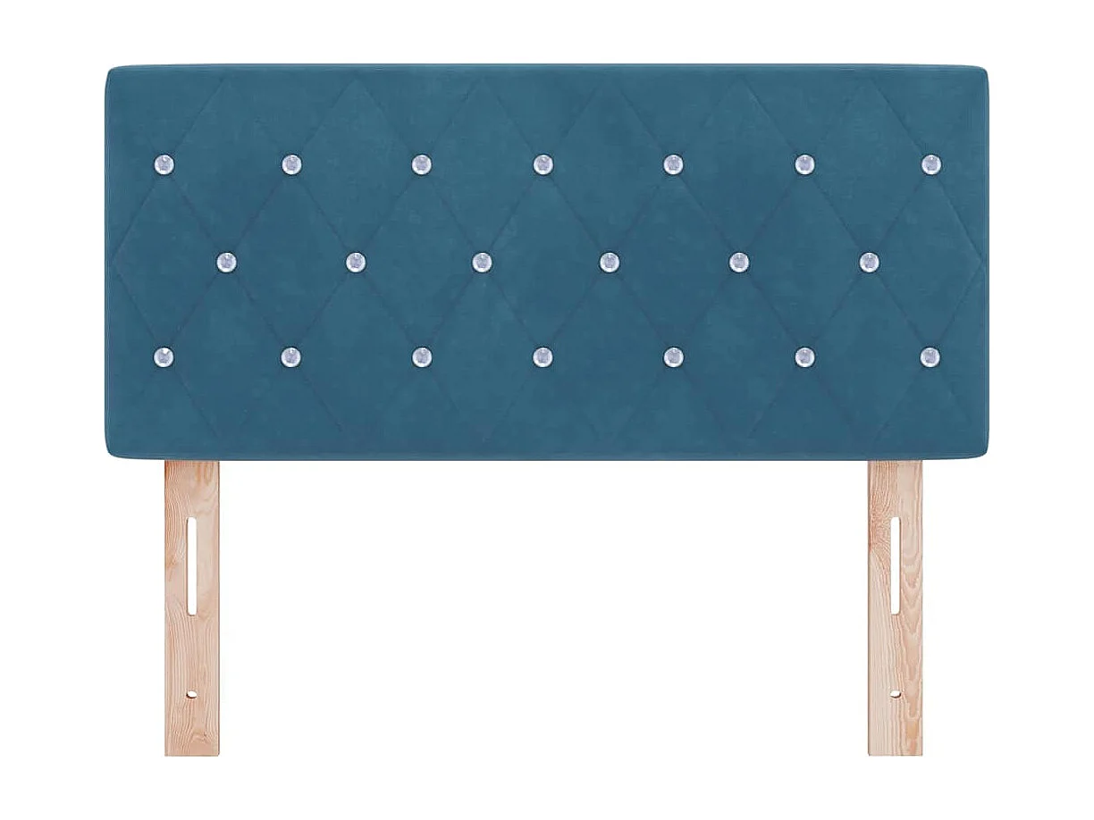 Tête de Lit LED Argyle Bleu foncé 90 cm Velours