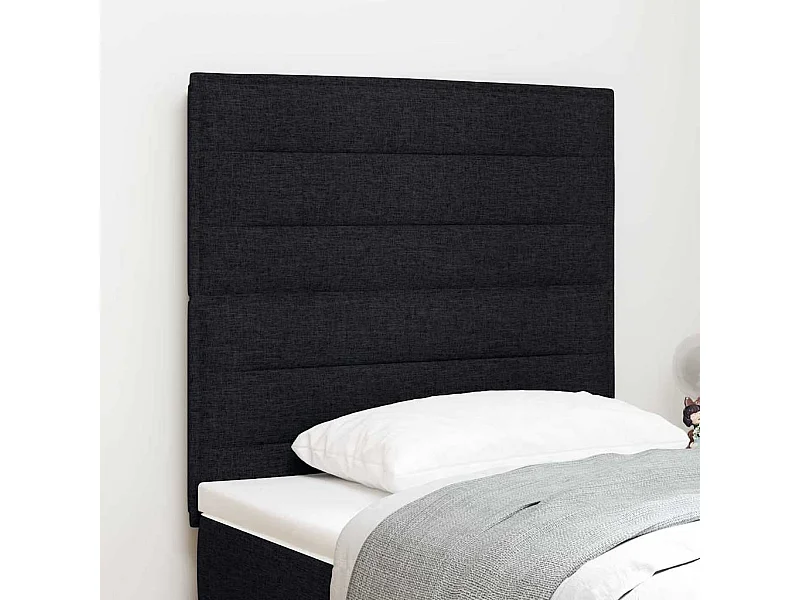 Tête de lit avec tête de lit Noir 80 cm tissu