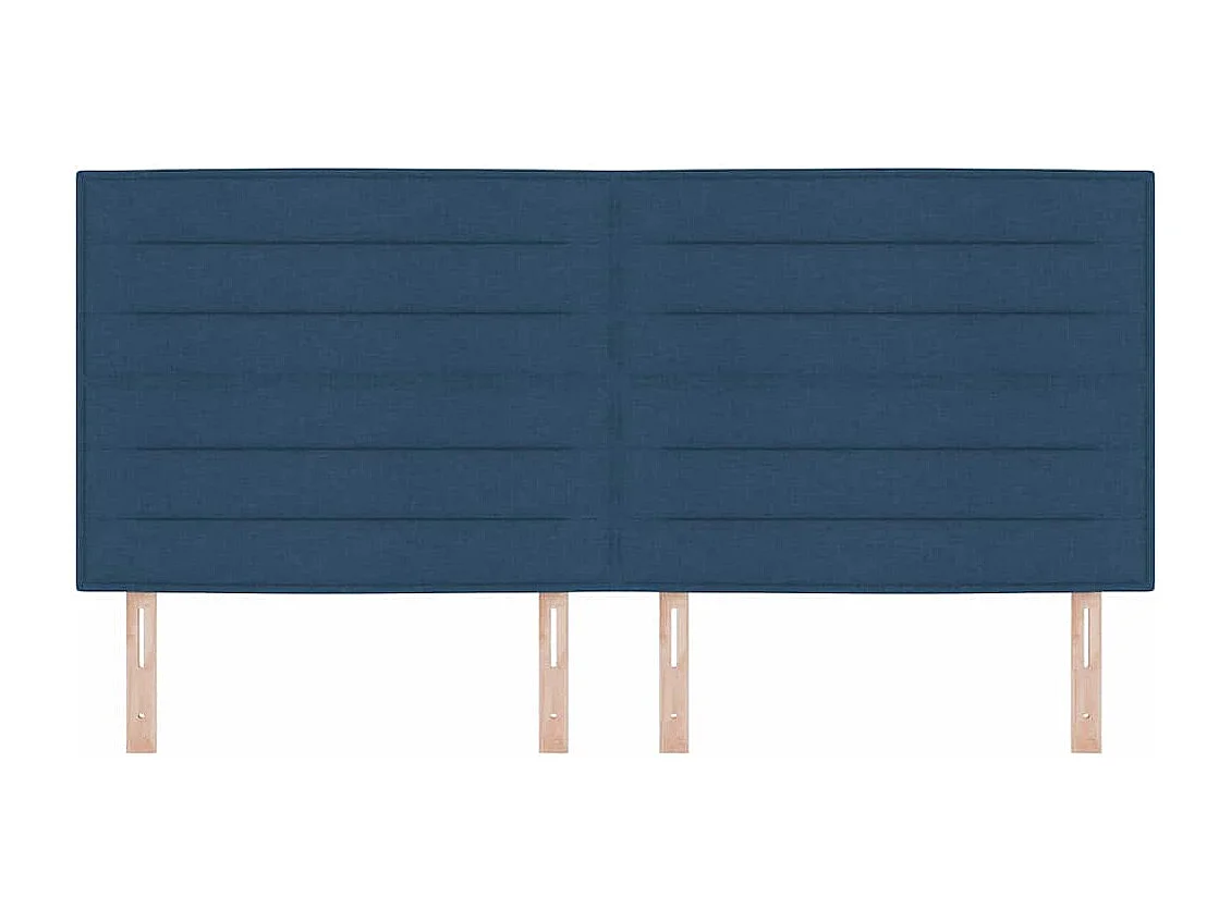 Cabecero con cabecera Manual Azul 200 cm tela