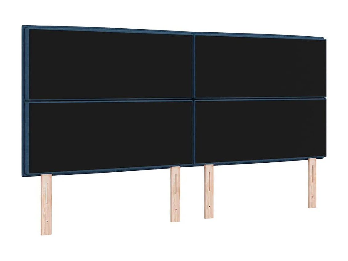 Cabecero con cabecera Manual Azul 200 cm tela